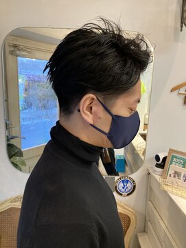 シェノン(CHAINON) メンズアップバングショート刈り上げ40代髪型梅ヶ丘美容室
