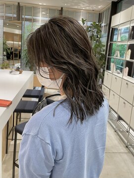 ステアケース 武蔵小杉店(stair:case) 武蔵小杉　脱白髪染めハイライト　グレージュカラー