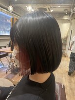 ゴーシェン 津田沼本店(Goshen)&nbsp;イヤリングピンク×ナチュラルボブ