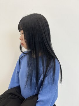 ビーヒアナウ N゜03 金沢駅西店(BE HERE NOW) 【blue black/ダークトーン/透明感カラー/ロング】