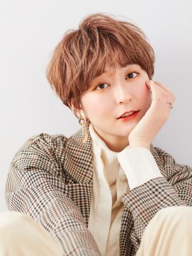 レム 溝の口(REM) ショートボブ×オレンジベージュ【溝の口美容室】