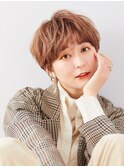 ショートボブ×オレンジベージュ【溝の口美容室】