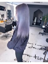 キング 枚方店(K!ng)&nbsp;ハイライトカラーミルクティーベージュケアブリーチダブルカラー