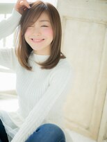 モッズ ヘア 福岡姪浜店(mod's hair)&nbsp;mod's姪浜/ミルクティーベージュワンカール艶感ストレートi