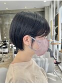ショート/マッシュショート/黒髪ショート/耳掛けショート/岡山