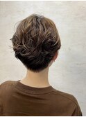 ハンサムショートパーマニュアンスカラー