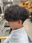 栃木緩め波巻きパーマシャドウパーマメンズマッシュウルフカット