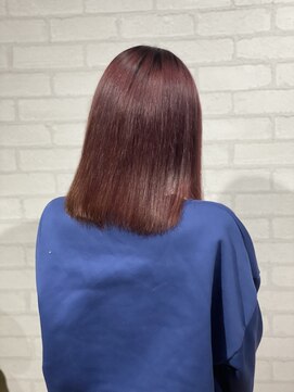 ビスイル 秋葉原店(Vis ill) くびレイヤー前髪ピンクベージュエモージュインナーグレージュ