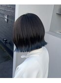 ボブ×裾カラー