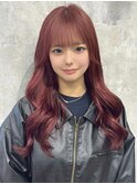 ミルクティーブロンド/ダークブルー/デジタルパーマ/町田