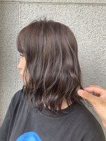 タロ(talo) 切りっぱなし×波ウェーブ×ダークバイオレット