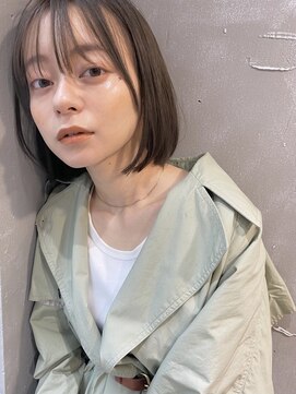 パーク(PARK) 【PARK】カーキベージュ×ナチュラルフェザーボブ