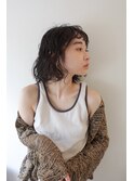オン眉ボブパーマ