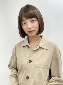 エアー 横浜(AIR) 【長谷川】フラットボブココアベージュ