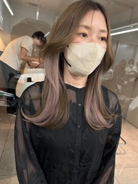 サイン 表参道(SIGN) ショートヘアグレージュカラーデザインカラーシルキーベージュ