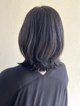 キャパジャストヘアー(CAPA just hair) くびれレイヤー外ハネ結べるボブカーキベージュ