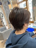 スタジオ アルファプラス 日暮里店(studio α+)&nbsp;ステップボーンカットカットボブショートハイライト白髪ぼかし