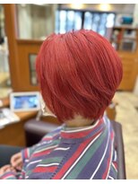 ピュア ポイント 和光店(PURE POINT) ショートレイヤー/オレンジカラー/ブリーチ