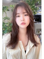 ヘアーズ ベリー 大橋店(hairs BERRY)&nbsp;前髪アンブレラカラーこなれミディイメチェンウェーブパーマ美髪