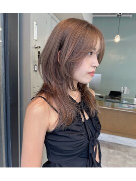 フラム 渋谷(flamme) ベージュ×レイヤーカット