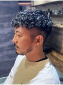 ダークアッシュ/ニュアンスパーマ/韓国マッシュ/スペインカール