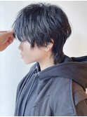 【morio 原宿】黒髪　メンズライクショート　ウルフ