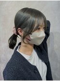 小顔カット×ブリーチなしオリーブグレージュ10代/20代/30代