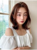 イメチェンウルフひし形シルエット外ハネボブ美髪ワンカール