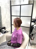 白髪ぼかし/白髪改善カラー/ショート/透明感カラー/脱白髪染め