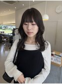 オリーブグレージュ/顔周りレイヤーカット