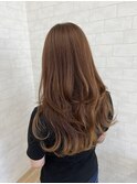 【iikanji hair】ロングレイヤー×アプリコットブラウン