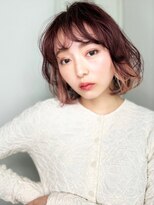 カバーヘア ブリス 大宮西口(COVER HAIR bliss) チェリーレッドインナーカラー抜け感ミディアムp1大宮20代30代