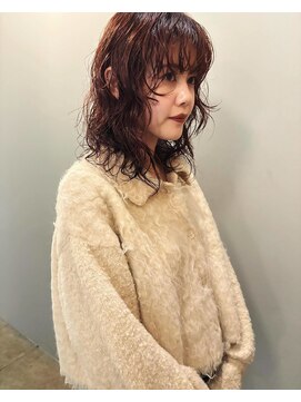 【柏原良亮】ニュアンスパーマ×ミディアムレイヤー