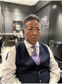 MEN’S HAIR/サーフカール/刈り上げセンターパート/広尾駅