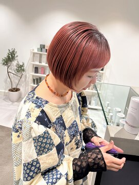 モリオフロムロンドン 大宮店(morio from London) 【坪井】ケアブリーチ ×ピンクオレンジ