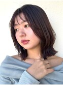 くびれミディダークアッシュ似合わせ春カラーブリーチなしp川口