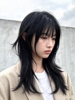 エイチ ウルフカット 大阪梅田(811)&nbsp;ヘアカラーグレージュカチモリヘアレイヤーボブ50代ボーイッシュ