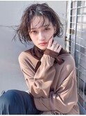 13. 卵型/ラフウェーブ/前髪あり/黒髪/パーマ/くせ毛風