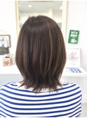 大人ナチュラルなくびれレイヤーボブ