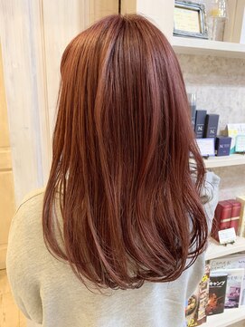 キャアリー(Caary) 福山市美容室Caary チェリーピンク フレッシュカラー