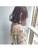 アミリ(amili) ミルクティーベージュ×切りっぱなしボブ