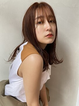 エル(EL by green) [ＡＫＩＫＯ]オレンジカラー×シースルーバング☆0112327997