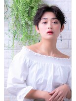 ソア 武蔵小杉(SOAR) デジタルパーマとくすみブルーのテラコッタミニウルフ小顔ボブ