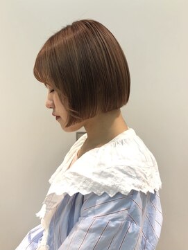 インビテーション 名古屋(invitation) ミニボブ×柔らかベージュカラー