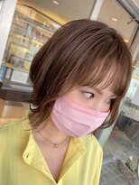 マリーインターナショナル 浦添店(MARIE INTERNATIONAL)&nbsp;外はねくびれボブベージュブラウンショートボブ