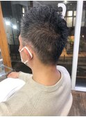 MEN'S HAIR  センターパート ツイストスパイラル コンマヘア