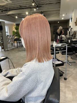 ナンバー(number+) 透明感抜群♪ダブルカラーブリーチハイトーンピンクブラウン