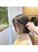 ボブ×インナーベージュカラー