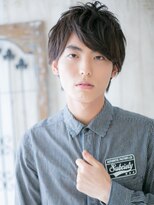 モッズヘアメン 札幌月寒店(mod's hair men)&nbsp;オーガニックカラー七三分け無造作パーマのミニウルフm札幌月寒