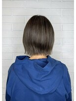 サボン ヘア デザイン カーザ(savon hair design casa+) 白髪ぼかしハイライト×オリーブ
